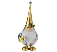 Gonk with Present Christmas Decoration Gold & Silver - 40cm