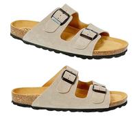 GONKOS®, Leather Sandals Women Men, Genuine Leather, Natural Cork, Mules Shoes For Mens Womens Ladies Sandals, Women's Clogs & Mules, Quality Made in Spain, Color Stone Suede Size 4