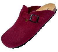 GONKOS®, Wool Felt Clogs, Anatomical Insole Made of Genuine Leather and Natural Cork, Felt Clogs Slippers Women and Men, Slippers Mules Slip On, Made in Spain, Bordeaux 40