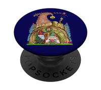 Gonks Christmas Gnome House Gonk Santa Sleigh PopSockets Swappable PopGrip