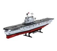 Gonli USS Enterprise Aircraft Battleship Building Toy Set (1883 Pieces) WW2 Navy Ship Model with Molded Airplane and Display Stand, 30" Long Military Building Blocks Toy for Teens and Adults