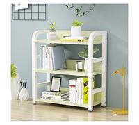 GONMDOPY Bookshelf,3 Tier Desktop with Metale Large Capacity Display Storage Shelf Organizer Decor for Office Study Dormitory Book Shelves/J/L 23.6"