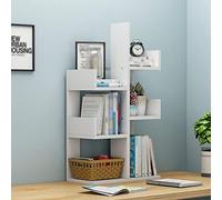 GONMDOPY Bookshelf,Bookcase,Creative Computer Desk Shelf Small Office Storagee Desktop Bookcase for Office Study Homeniture/Wit/Size