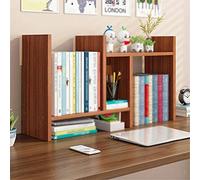 GONMDOPY Bookshelf,Bookcase,Office Small with Drawer Desktop Storage Table Retractable Rack Bookcase/Argento/Size
