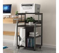 GONMDOPY Bookshelf,Desktop Printer Stand Floor-Standing Printer Rack Multi-Storey Office Movable Cabinet for Space Organizer As Storage Shelf, Book Shelf Printe Carthine Stand/C