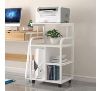 GONMDOPY Bookshelf,Desktop Printer Stand Floor-Standing Printer Rack Multi-Storey Office Movable Cabinet for Space Organizer As Storage Shelf, Book Shelf Printe Carthine Stand/G