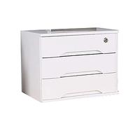 GONMDOPY Mobile File Cabinet-File Rack,Data Desktop Storage Box Shelf Datae with Lock 1/2/3/4 Layer Storage Box Small Chest of Drawers Put A4 Paper/40X28X31Cm