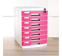 GONMDOPY Mobile File Cabinet-File Rack,Data Storage File Box Folder Storage Box Drawer Filing Cabinet with Lock 7 Floor Desktop Supplies File Box High Capacity/C