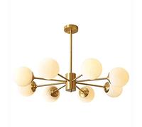 GONMDOPY Modern Industry Sputnik Chandelier,Household Ceilings, Chandelier,E27 Glass Sphere Brass Chandeliersd Century Duligthing,Dining Room Chandeliersing Fixtures,Height Adjustable/a/8 s