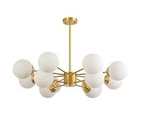 GONMDOPY Modern Industry Sputnik Chandelier,Household Ceilings, Chandelier,E27 Glass Sphere Brass Chandeliersd Century Duligthing,Dining Room Chandeliersing Fixtures,Height Adjustable/a/12 s