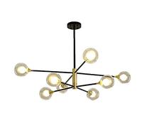 GONMDOPY Modern Industry Sputnik Chandelier,Household Ceilings, Chandelier Modern,6-Mid Century Classic Glass Globes Dulighting Fixture,Adjustable Hanging Living Dining Room/Double-Glazed Cover./8 s