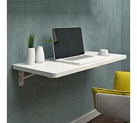 GONMDOPY Wall Mounted Table,Folding Desk Computer Workstation Floating Kitchen Dining Table,Space Saving,Home Office Bedroom Hanging Drop-Leaf Fold Down Table/90X30Cm/35Inchx12Inch