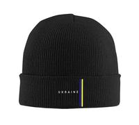 GONMFKM Beanie Hat Ukraine Nation Flag Knit Hat - Unisex Patriotic Knit Cap Cozy Hip Hop Winter Skullies Beanie,Beanie Cap for Running Walking Climbing Black One Size