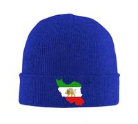 GONMFKM Knit Beanie Hat for Men Women - Iran Map Flag Warm Winter Hats Cuffed Beanies Skull Cap Acrylic Watch Hat Hippie Skullies Beanies Chemo Headwear Blue,One Size