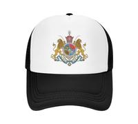 GONMFKM Personality National Baseball Cap - Iranian Revolution Lion and Sun Emblem of Iran Flag of Iran Trucker Hats Summer Mesh Caps Baseball Cap Breathable Adjustable Hat,Black,One Size