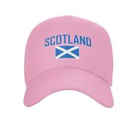 GONMFKM Personality Unisex Baseball Cap - Fashion Scotland National Flag Baseball Cap Women Men Personalized Adjustable Adult Dad Hat Outdoor Sports Casual Caps,Pink,One Size