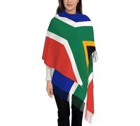 GONMFKM scarves for women winter - South African Springboks Flag Scarf for Women Warm Winter Cashmere Shawls and Wrap Long Large Scarves with Tassel for Daily Wear,One size