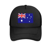 GONMFKM Stylish Flag Australian Flag Womens Men's Baseball Cap Summer Breathable Trucker Hat Headwear Adjustable Sun Hats Running Outdoor Sport Baseball Hats for Adult/Unisex,Black