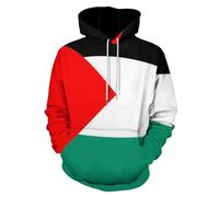 GONMFKM Unisex 3D Hoodies for Men and Women, Cool Graphic Pullover Sweatshirts with Pockets, Palestine Flag Sweatshirt with Hood Men Women Pullover Hoodie