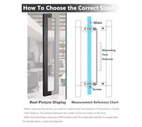 GONMPJZR 18 inch/ 24/39/ 47 59 inch Interior Exterior Door Handle,Metal Glass Handles Easy to Install,Contemporary Double Sided Design,Shower Basement Patio(Gold,Length 150cm(59inch))