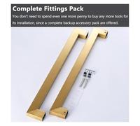GONMPJZR 18 inch/ 24/39/ 47 59 inch Interior Exterior Door Handle,Metal Glass Handles Easy to Install,Contemporary Double Sided Design,Shower Basement Patio(Grey,Length 100cm(39.5inch))