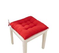 GONMPJZR Dining Chair Cushions Solid Square Cushion Cotton Color Soft Pad Thickened Sofa With Straps Office Home Or Car Lounge Seat(Color 3)