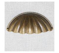 GONMPJZR Shell Cup Handles 10Pcs Antique Brass Shell Knob Cupboard Door Cabinet Desk Drawer Furniture Pull Handle Door knobs and Handles for Cupboard Cabinet Furniture(Green Bronze)