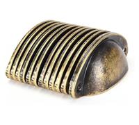 GONMPJZR Shell Cup Handles 24PCS Antique Cupboard Cabinet Knob Cup Drawer Furniture Door Shell Pull Handles Door Handle Knobs Hardware for Cupboard Cabinet Furniture