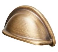 GONMPJZR Shell Cup Handles 6Pcs Solid Brass Kitchen Cabinet Handle Antique Furniture Door Hardwares Drawer Cupboard Knobs for Cupboard Cabinet Furniture