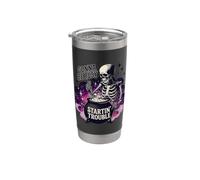 Gonna Be Busy Startin' Trouble Funny Skeleton Witch Stainless Steel Insulated Tumbler
