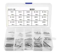 Gonnely 150Pcs M1-M3 Split-Cotter Pins Kit,15 Kinds 304 Stainless Steel Split-Cotter Pins Kit M1-M3 with Box