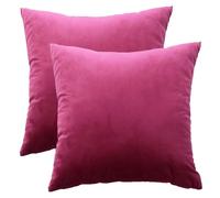 GONOVE Cushion Covers 50x50cm Decorative Modern Throw Pillow Case Pack of 2 Velvet Soft Pillow Cushion Covers Square Rose Red Pillowcase for Livingroom Sofa Bedroom