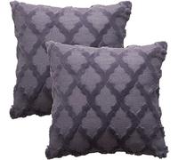 GONOVE Set of 2 Cushion Cover 45×45cm Soft Plush Faux Fur Throw Pillow Case Decorative Square Pillow Covers Cushion Protectors for Sofa Couch Bedroom Office
