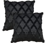 GONOVE Set of 2 Cushion Cover 45×45cm Soft Plush Faux Fur Throw Pillow Case Decorative Square Pillow Covers Cushion Protectors for Sofa Couch Bedroom Office