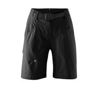 Gonso Mira, Women's Cycling Shorts, 2in1 Bike Shorts With Stretch Insert Over The Seat, Button-In Cycling Underpants With Relax Gel Comfort Seat Pad, Wide Fit, PFC-Free, Black, 34