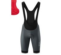 Gonso Sitivo Bib M, Men's Bib Cycling Shorts, With Sitivo Comfort Seat Pad, High Elasticity Of Movement And Anti-Slip Silicone Leg Grippers, Tight Fit, Grey, XL