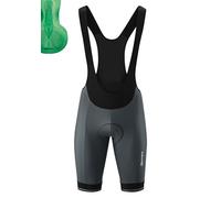 Gonso Sitivo Bib M, Men's Bib Cycling Shorts, With Sitivo Comfort Seat Pad, High Elasticity Of Movement And Anti-Slip Silicone Leg Grippers, Tight Fit, Grey, 6XL
