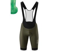 Gonso Sitivo Bib M, Men's Bib Cycling Shorts, With Sitivo Comfort Seat Pad, High Elasticity Of Movement And Anti-Slip Silicone Leg Grippers, Tight Fit, Grün/Rot, S