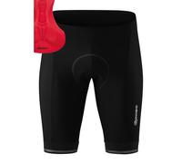 Gonso Sitivo M, Men's Cycling Shorts, With Sitivo Comfort Seat Pad, High Elasticity Of Movement And Anti-Slip Silicone Leg Grippers, Tight Fit, Black/Red, XL