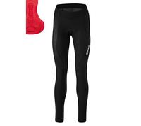 Gonso Sitivo Tight W, Long Women's Cycling Shorts, With Sitivo Comfort Seat Pad, High Elasticity, Comfort Waistband And Leg Zipper With Fastener, Tight Fit, Black/Red, 48