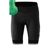 Gonso Sitivo W, Women's Cycling Shorts, With Sitivo Comfort Seat Pad, High Elasticity Of Movement And Anti-Slip Silicone Leg Grippers, Tight Fit, Black/Green, 40