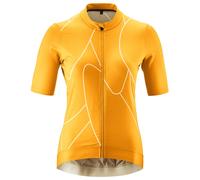 Gonso Road Print Short Sleeve Jersey Yellow 44 Women