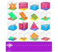 Gontence 16 Mini Cube Brain Teaser Puzzle Box Set - 16 purple bag Challenge Cubes | Kids Party Bags Fillers | Party Favours Kids | Birthday Gift for Girls and Boys | Christmas Socks Fillers