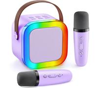 Gontence Karaoke Machine 2 Microphones - Purple Karaoke Microphones for Girls Birthday Presents - Girls Toys Age 3-12 - Kids Microphone Toys for 3-15 Year Old Girls - Christmas Easter Gifts for Kids