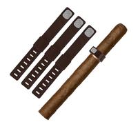 GONTSIG Magnetic Cigar Holder for Golf Carts, 4-Pack Adjustable Clip with TPR Grip 360 Rotation, Portable Outdoor Accessories (Brown)