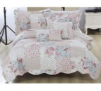 GonZalo GraCia. 2 Piece Bedspread Printed Patchwork Quilted Reversible Bed Spread Single Bed UK Size (Meadow, Single)