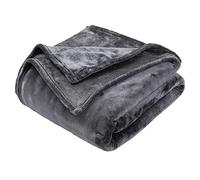 GonZalo GraCia. Fleece Blanket Reversible Dark Grey Throw For Sofa 150x200cm Faux Fur Bed Blanket 400 GSM Winter Warm (PRIME Dark Grey, Double)