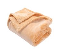 GonZalo GraCia. Fleece Blanket Throws for Sofas 400 GSM Beige Blankets Sofa Bed Throw Breathable, Cuddly, Fluffy & Warm (Beige, King 200x240 cm)