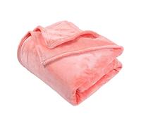 GonZalo GraCia. Fleece Blanket Throws for Sofas 400 GSM Pink Blankets Reversible Sofa Bed Throw Breathable, Cuddly, Fluffy & Warm 200x240cm (Blush Pink, King)