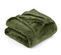 GonZalo GraCia. Green Fleece Blanket 130x150cm Reversible Fluffy Sofa Bed Throw (PRIME Green, Single 130x150 cm)